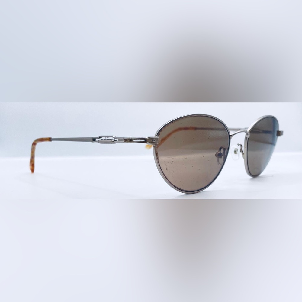 Vintage Eye Q Silver Gray Oval Sunglasses Frames Only
